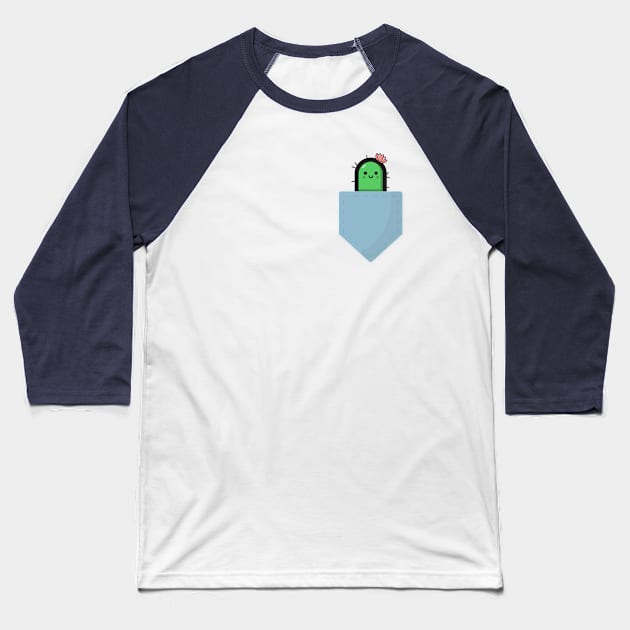 Pocket Cactus Baseball T-Shirt by tylerberry4